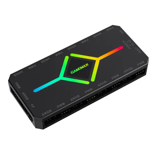 Hub ARGB GAMEMAX V4.0 ARGB+PWM BK noir