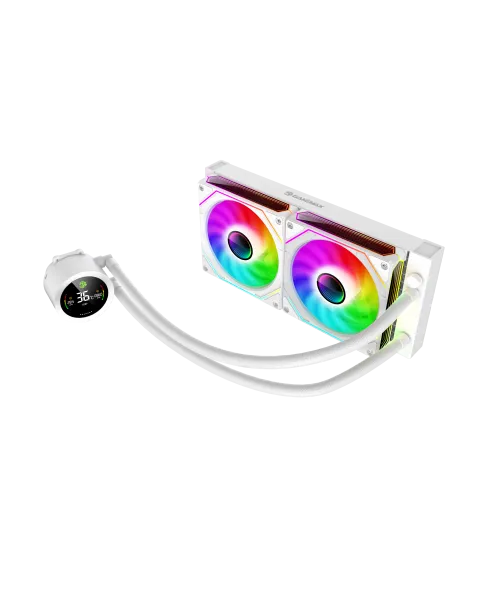 Ventirad Watercooling GAMEMAX IceBurg 240 Digital WH Blan ARGB 1700/1851/AM4/AM5