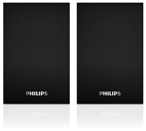 Enceintes Philips SPA20 00, 2-voies 2.0 canaux, Avec fil, 7 W, 75 - 20000Hz Noir