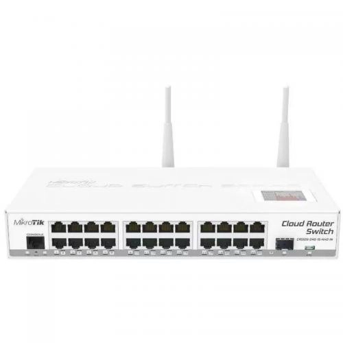 Mikrotik Switch 25 ports (24 ports 1Gbs layer 3, 1port SFP), LCD, sans fil 802.1