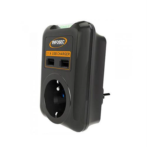 OND INFOSEC Prise S1 Usb Neo parafoudre  2 Usb 5V 2.1A