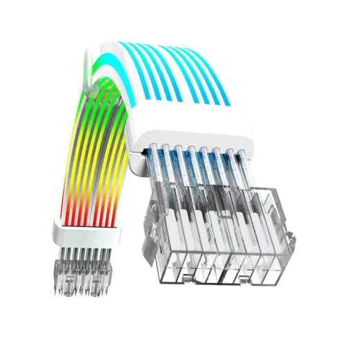 [9505-1900R0018] Cable extension Alim GAMEMAX VGA/CPU 2x8pin-W blanc ARGB