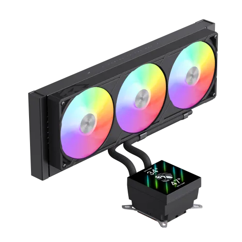 [9503-0100R0057] Ventirad Watercooling GAMEMAX GLACIER 360 LCD BK Noir ARGB 1700/1851/AM4/AM5
