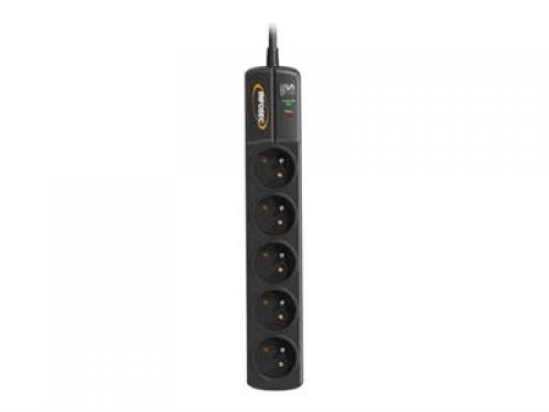 [61295] INFOSEC S5 Black Line II - Multiprise parafoudre 5 prises - parasurtenseur 2500