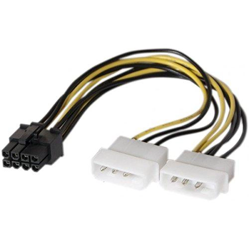 [CABLEALIMCG] Adaptateur d alimentation Molex vers PCI-E 8 pins - 15 cm
